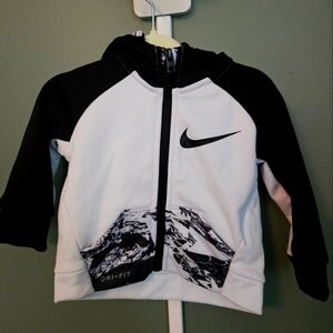 Nike Black and White Zip-Up Hoodie And Sweatpants